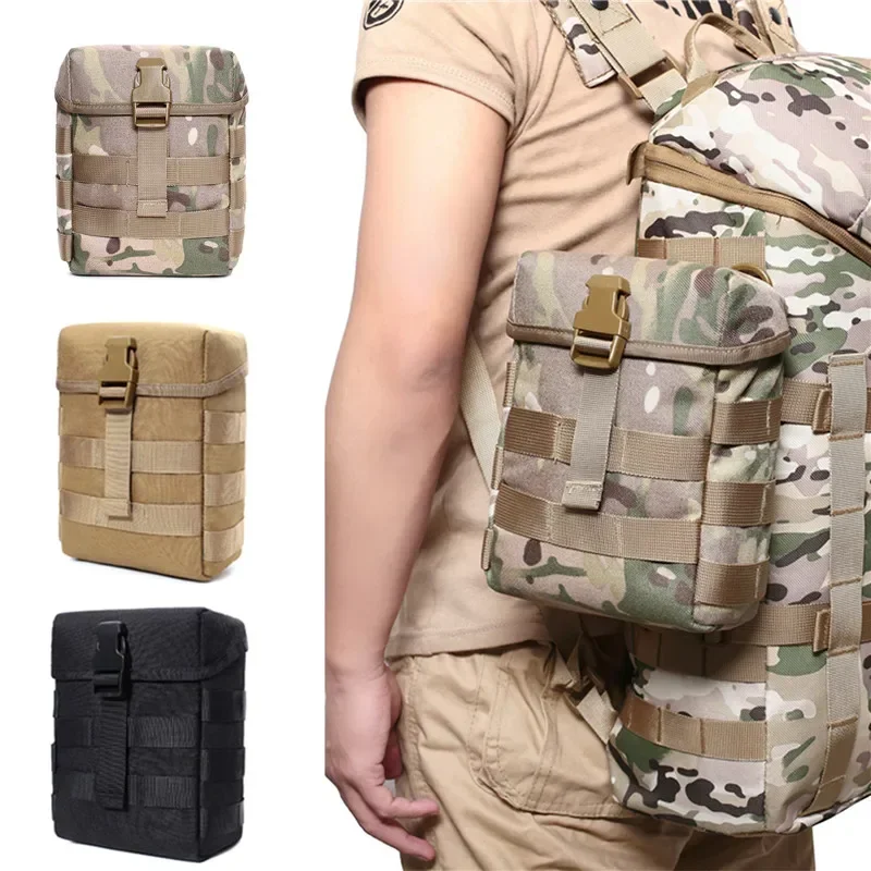 

Tactical Molle Water Pouch EDC Lunch-Box Holder Binocular Telescope Storage Bag Outdoor Hiking Camping Waist Pack Bags