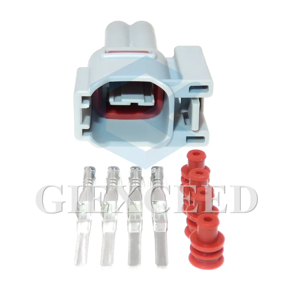 

2 комплекта, 4-контактный серый автомобильный электрический разъем, автомобильный пластиковый корпус, адаптер 6188-0141, клемма для проводки, водонепроницаемая розетка переменного тока