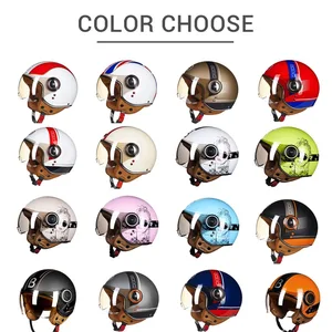 BEON-CAPACETE RETRO-Motorrad, offener Gesichtshelm, Motorradhelm, Rennscooter, Motocross-Helm, Sommer, S-XL, 3/4 8 Hauptverkaufs -Vintage -Helm - №5