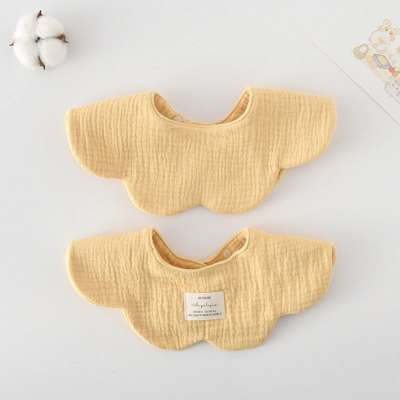 

Solid Two-sided Usable Baby Feeding Drool Bib New Infants Saliva Towel Cotton Burp Cloth For Toddler Kids Bibs Korean Style