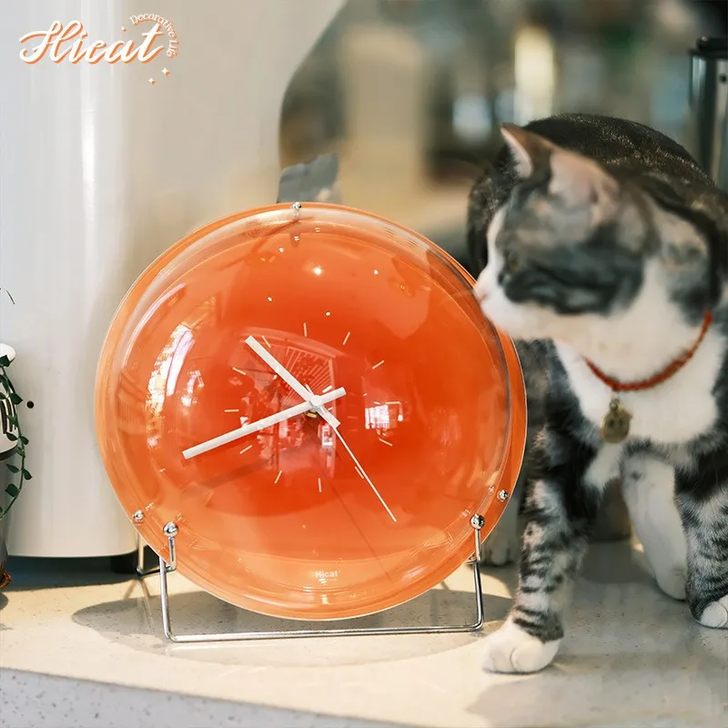 MOMO Creative Sunset Clock Bubble Clock Home Creative Internet Celebrity Art Clock Orange Sunset Clock Simple Fashion Decoration