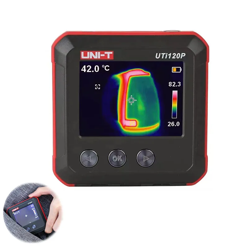 Mini High Precision Infrared Thermal Imager -20℃~400℃ Industrial Home Temperature Visualized Inspection 120*90 Pixel Meter Tools