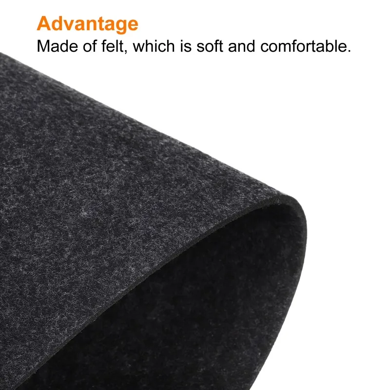 Felt Dual Side Desk Pad Writing Mat for Office Home Dark Gray 32x34.5