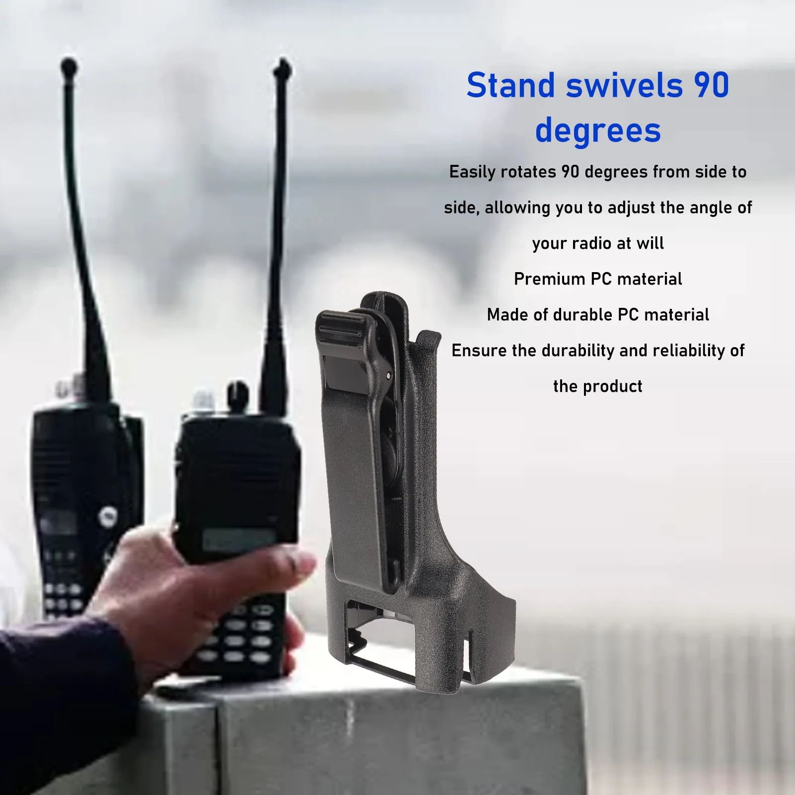 

Зажим для рации, 2-сторонний зажим для ремня радио, прочный сменный зажим для руки, вращение на 90 градусов для RMM2050 для RMV2080 для RMU2080