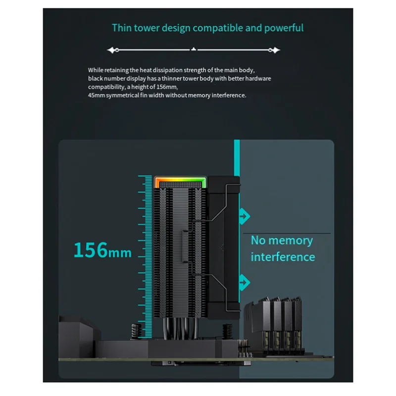 

ABFM-DEEPCOOL AK400 CPU Processor Cooling Fan Radiator Digital Display For LGA1700/1200 115X