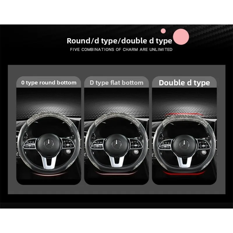Pfirsichholz-Maserung Auto-Lenkradbezug Rutschfest Vier Jahreszeiten Universal Lenkradüberzug Passend für 14,5-15 Zoll Lenkräder – Detail 3