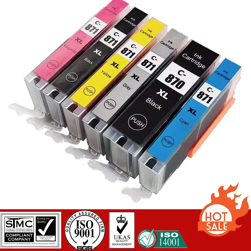 Compatible Ink Cartridge for Canon PGI870 PGI-870 CLI871 CLI-871 suit For Canon PIXMAMG5780/MG6880/MG7780 TS5080/TS6080/TS8080