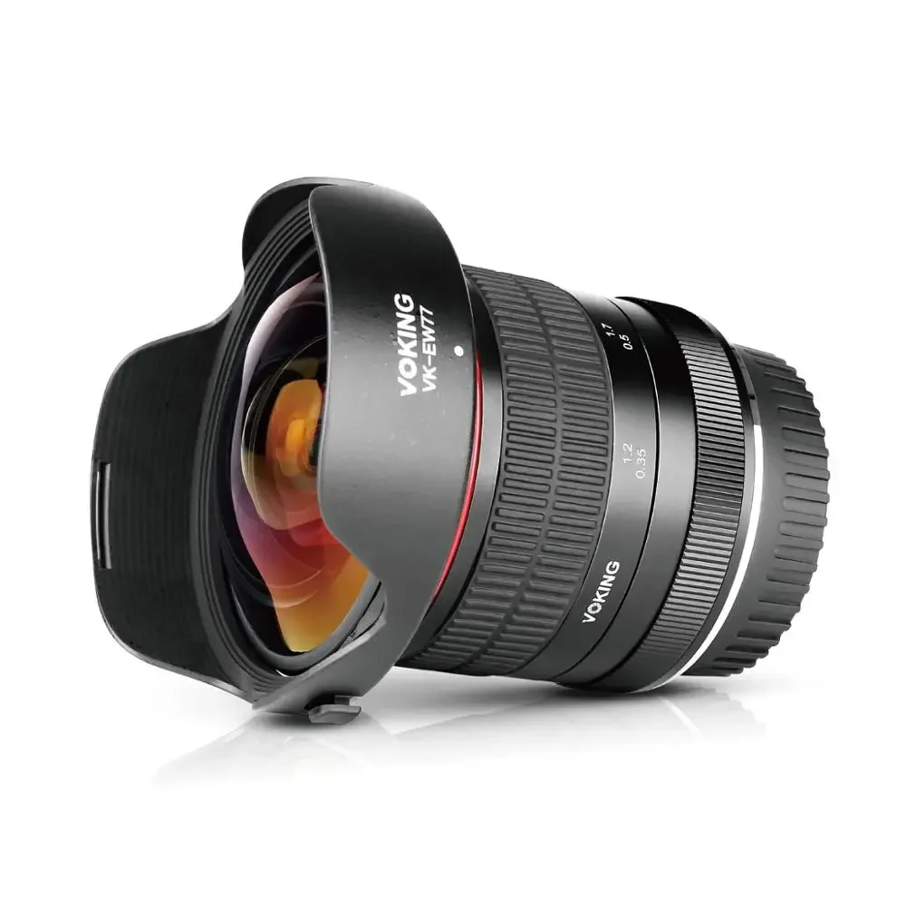 Lente de câmera olho de peixe grande angular Meike 8mm F3.5 para câmeras Nikon D3400 D5500 D5600 D7000 DSLR com APS-C/Full Frame + presente grátis