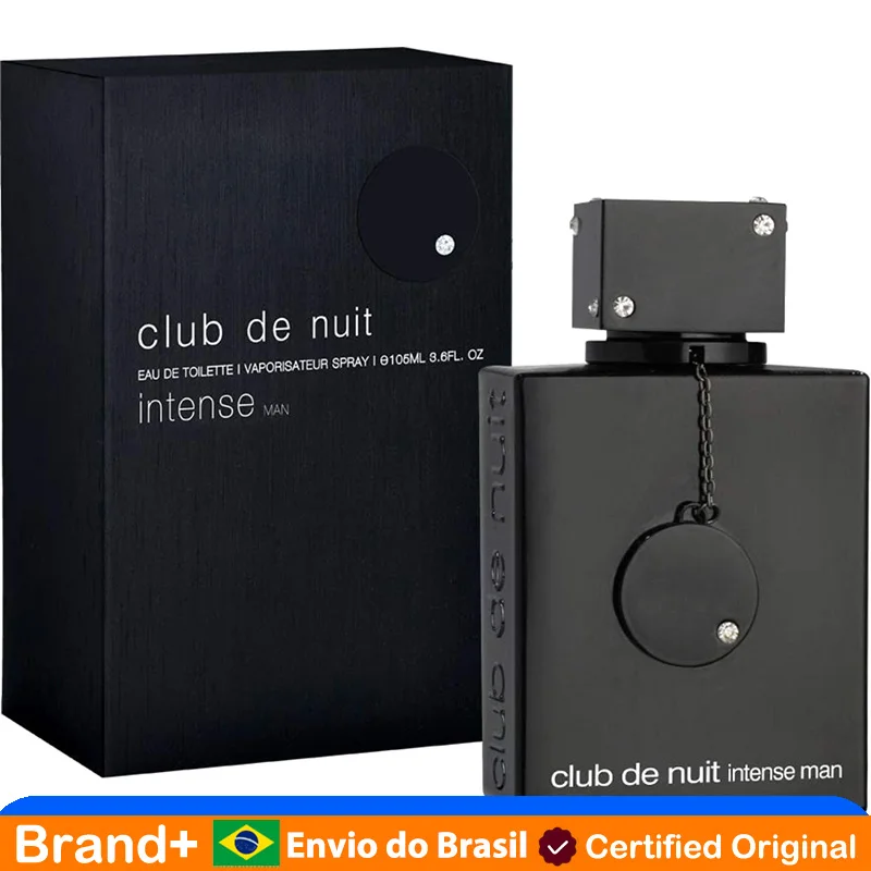 Perfume Original Club De Nuit Intense Man EDT Masculino Novo na Caixa, Preto 3.6 Fl Oz, Fragrância Duradoura, Colônia Árabe para Mulheres