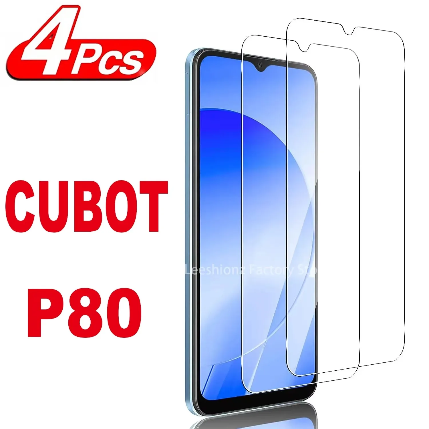

For Cubot P80, 9H Screen Protector 2/4Pcs HD Tempered Glass Film
