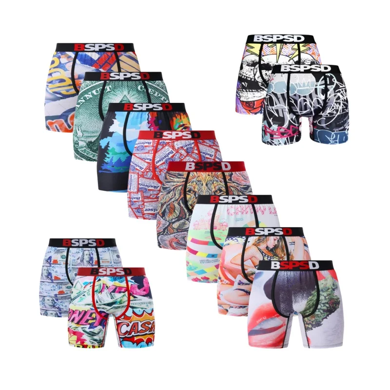 

Sexy Men Underwear Boxershorts Breathable Mens Boxers Shorts Men's Panties Underpants Fashion Print Man Boxers Briefs Trunks
