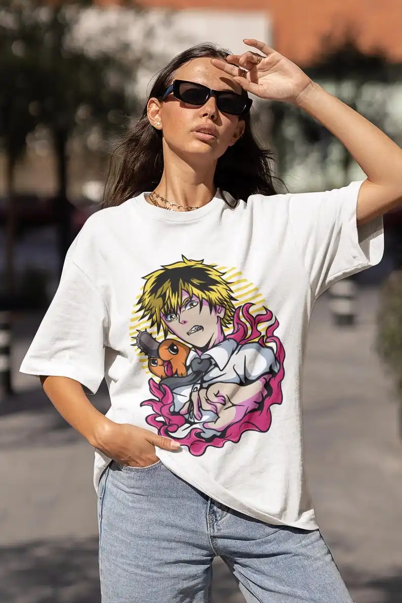 Savage Hero Unisex T-shirt - Anime Manga Apparel, Japanese Dark Fantasy Design, Supernatural Graphic, Fierce Battle Clot