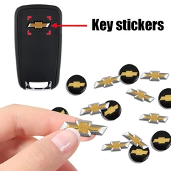 5Pcs Car Remote Key Emblem Sticker Aluminum Keys Decoration Decal For Chevrolet Cruze Spark Captiva Suburban Camaro Malibu