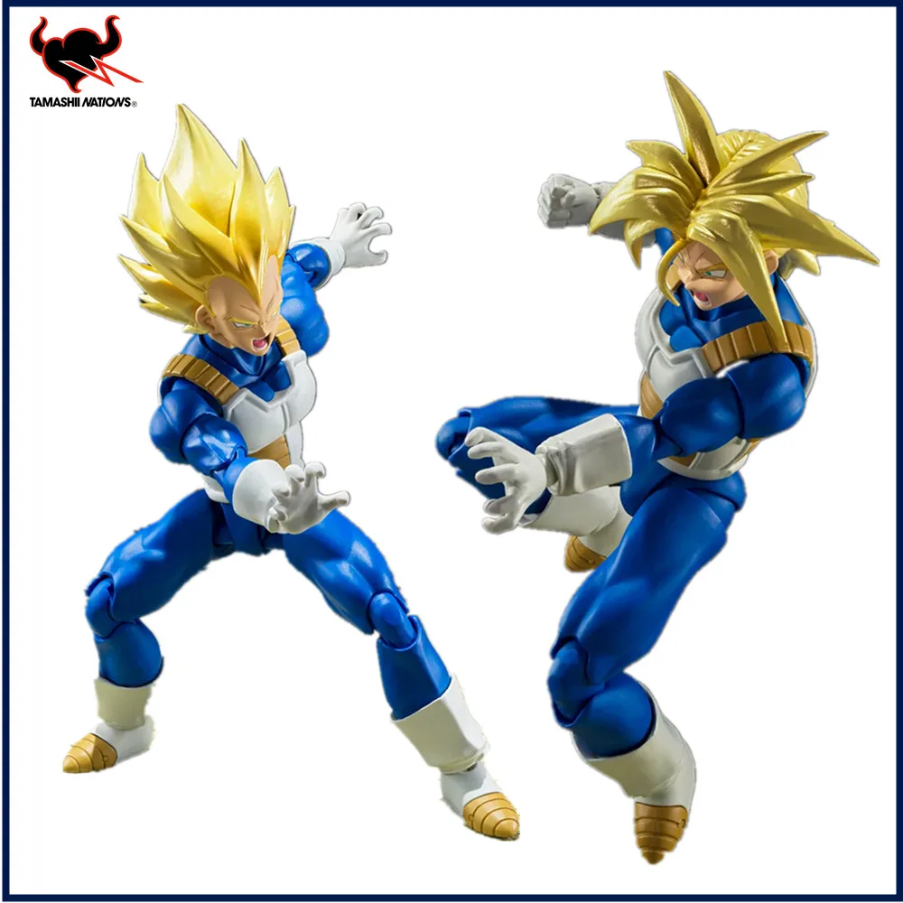 

In Stock Original Bandai S.H.Figuarts Vegeta TRUNKS Anime Dragon Ball Z VEGETA Awakening Super Saiyan Blood PVC Toys Action