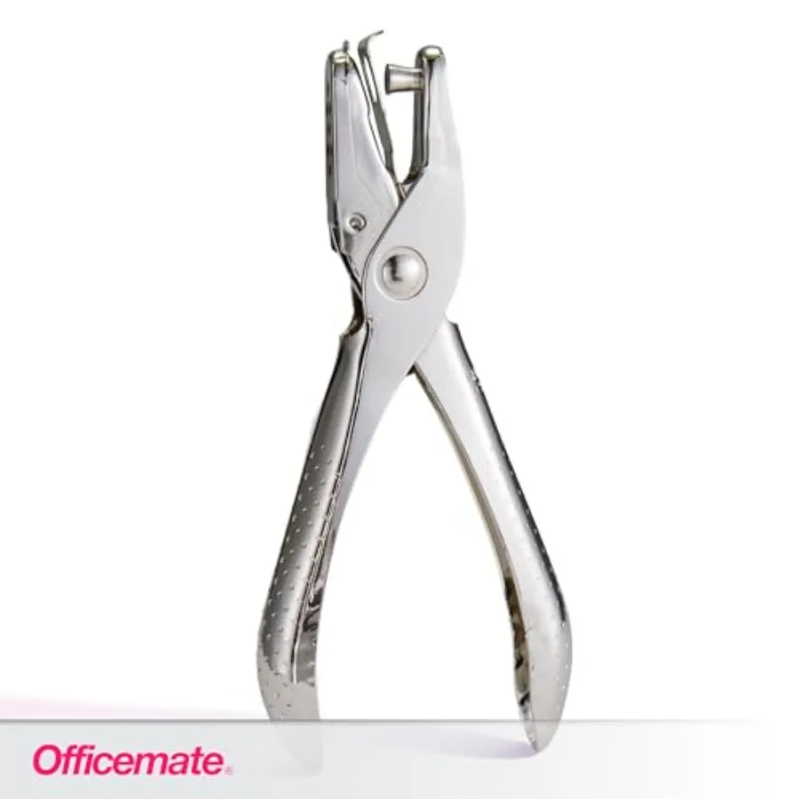 เครื่องเจาะกระดาษความจุสูง 5 แผ่น สำหรับใช้ในสำนักงานและที่บ้าน ดีไซน์แข็งแรงทนทาน สำหรับจัดระเบียบเอกสารอย่างมีประสิทธิภาพ สีเงิน