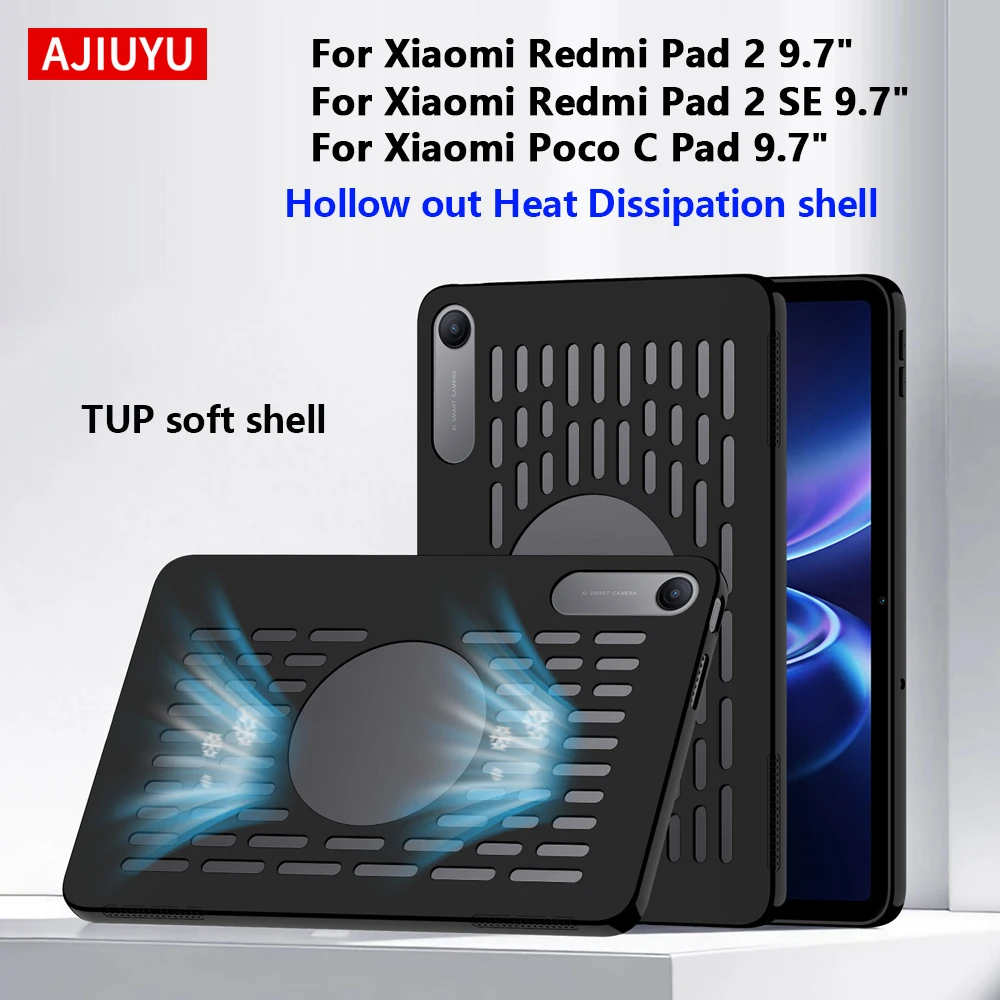 Soft Case For Xiaomi POCO Pad C1 2026 RedMi Pad 2 SE 9.7 Inch Case Heat Dissipation Anti-Scratch Protective Shell Back Cover