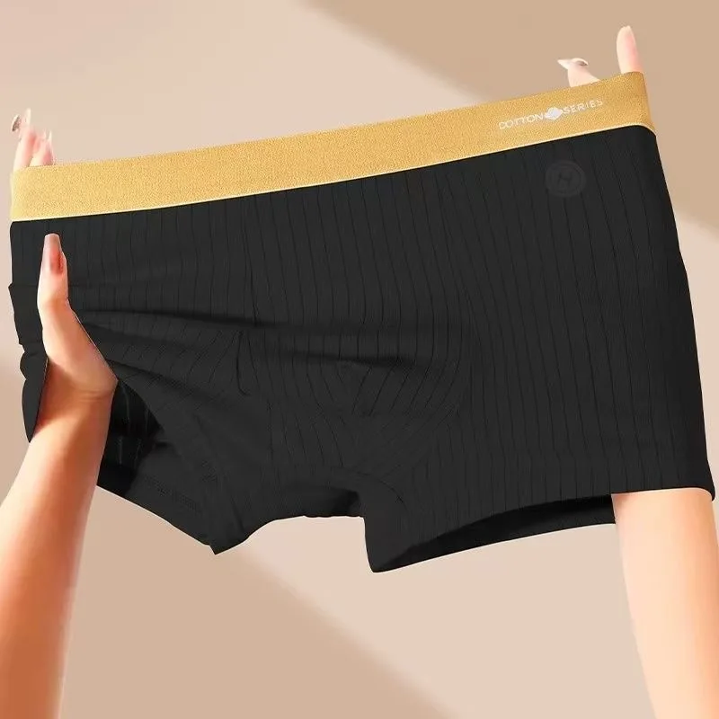 Roupa íntima masculina de bem-estar com controle térmico de ginseng e goji berry, calor durante todo o dia, respirável e confortável