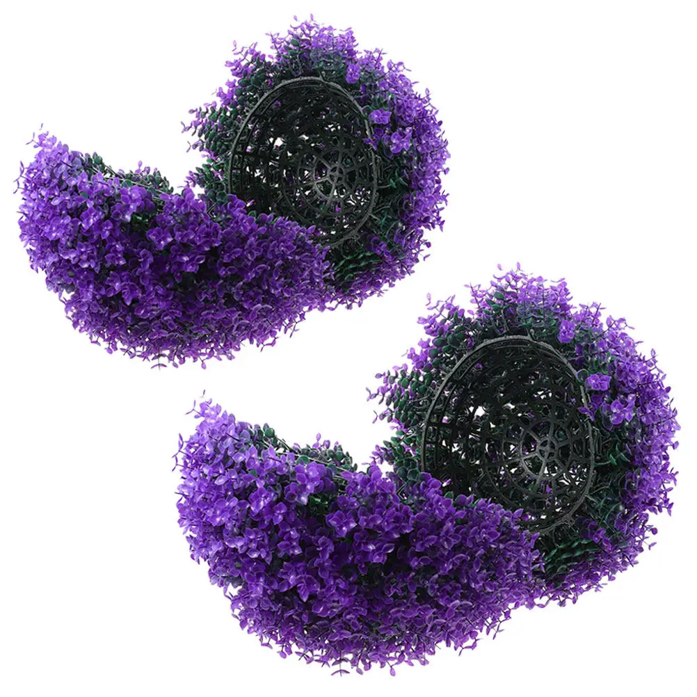 

2Pcs Simulated Eucalyptus Leaf Decorative Balls Lightweight Fake Plant Topiary Balls for Ceiling Wall Tree Hanging Party Favor