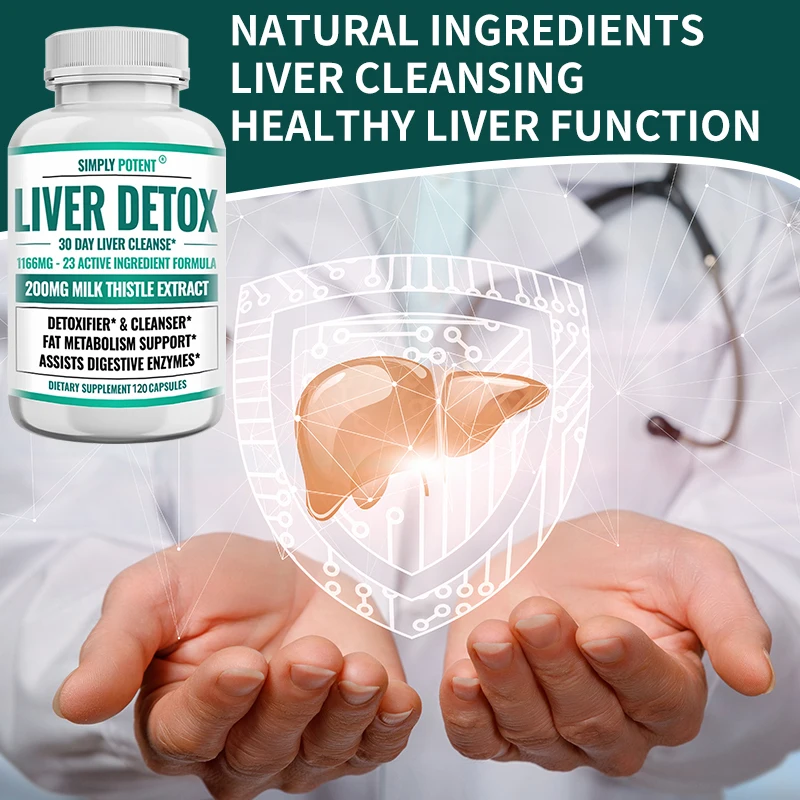 Fatty Liver Cleanse & Liver Detox Supplement - with Artichoke, Milk Thistle & Dandelion for Liver Support for Men & Women