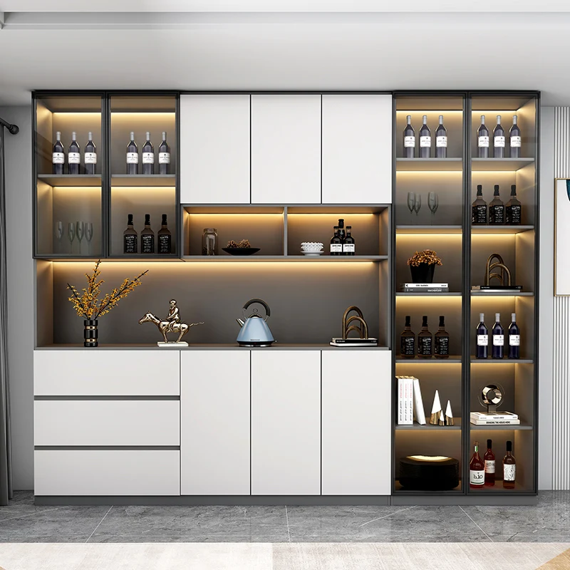 Room Liquor Portable Bar Antique Furniture Wine Refrigerator Full Kitchen Cabinet Display Drinks Luxury Vitrine Showcase Shelves