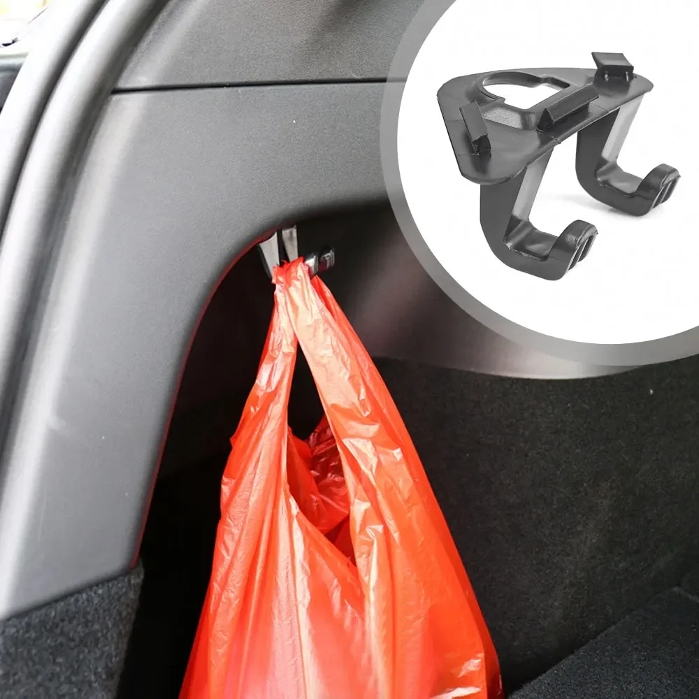 1pc Car Trunk Storage Hook Auto Multifunctional Organizer Holder Car Rear Trunk Hook Car Accessories for Tesla Model Y 2020-2022