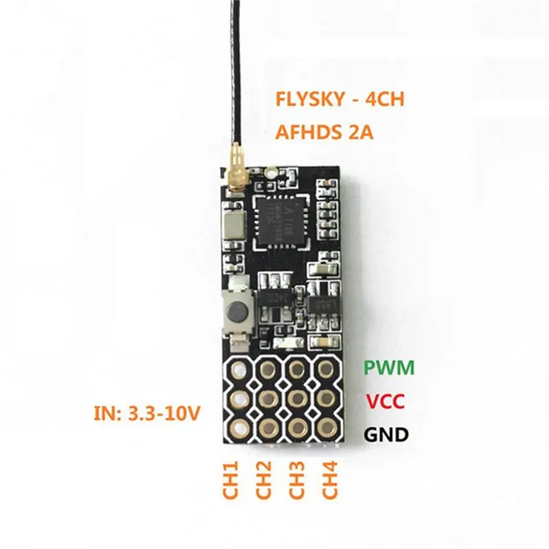 B05C-4X FS2A 4CH AFHDS 2A Mini Compatible Receiver PWM Output For Flysky I6 I6X I6S Transmitter