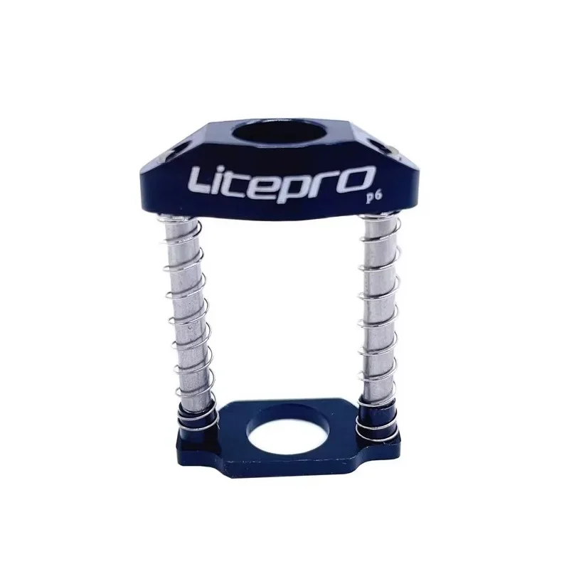 Litepro For Brompton Folding Bike Stem Hinge Clamps Spring Holder Aluminum Alloy Stem Fold C Buckle Handle Tension Spring Mount