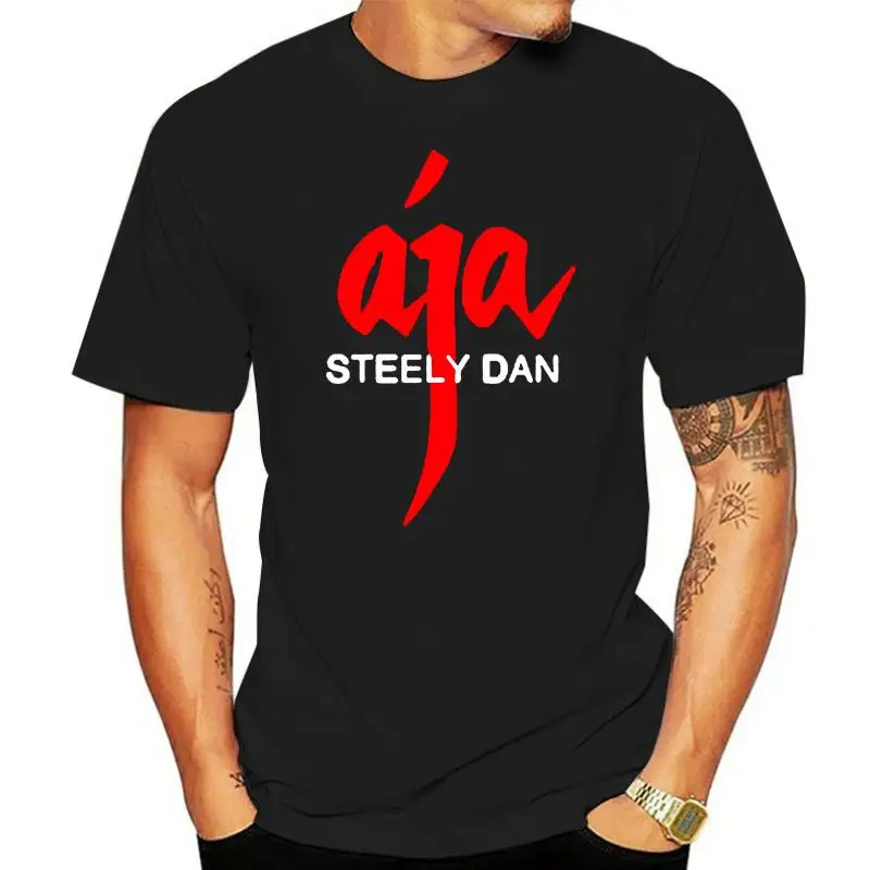 t shirt for man beach top tees NEW Steely Dan AJA Black T-Shirt S-TEE Shirt New Cool Gym Tops Short sleeve