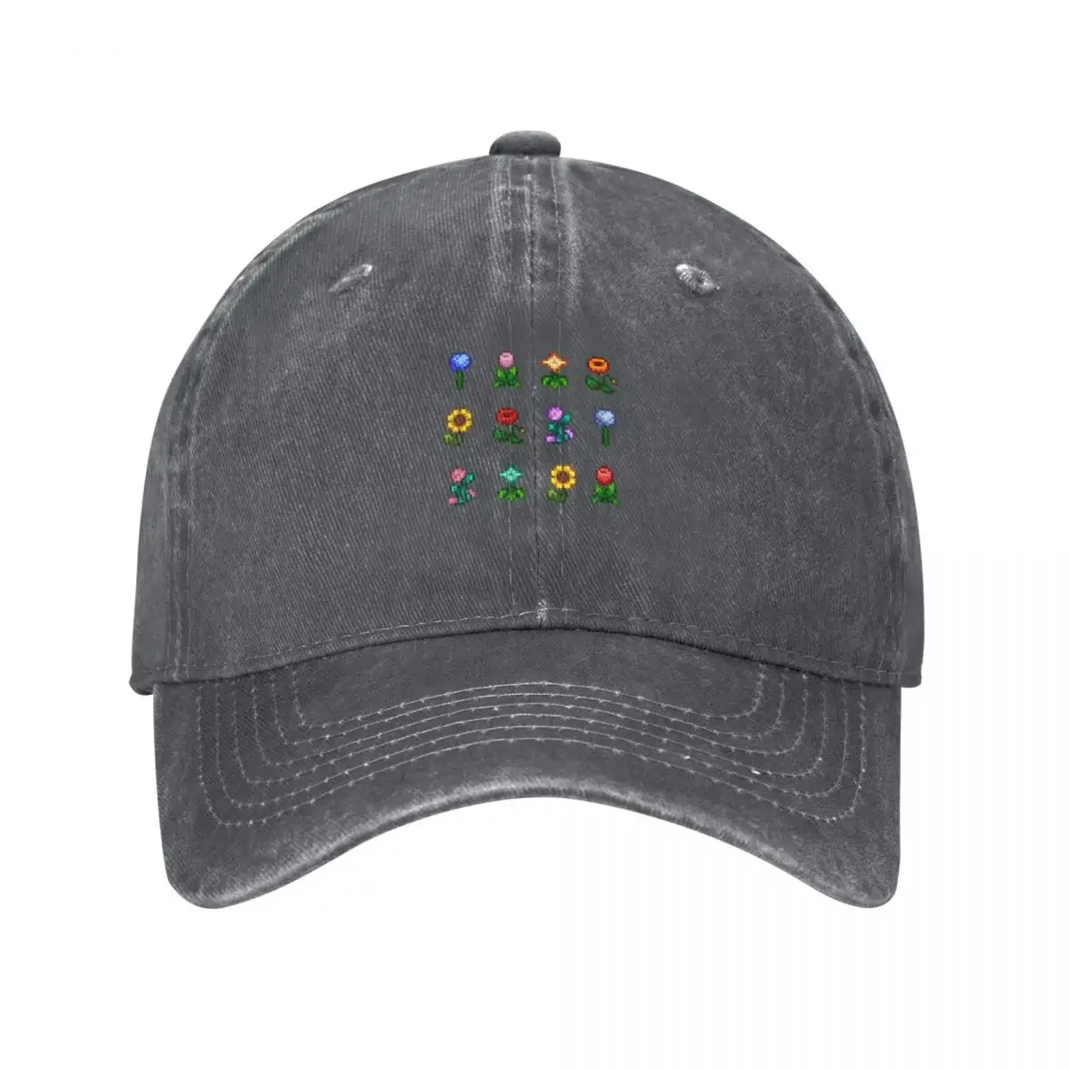 

Stardew Valley Garden Flowers Set Baseball Cap dad hat tactical cap hiking hat Elegant Women's Hats Men's