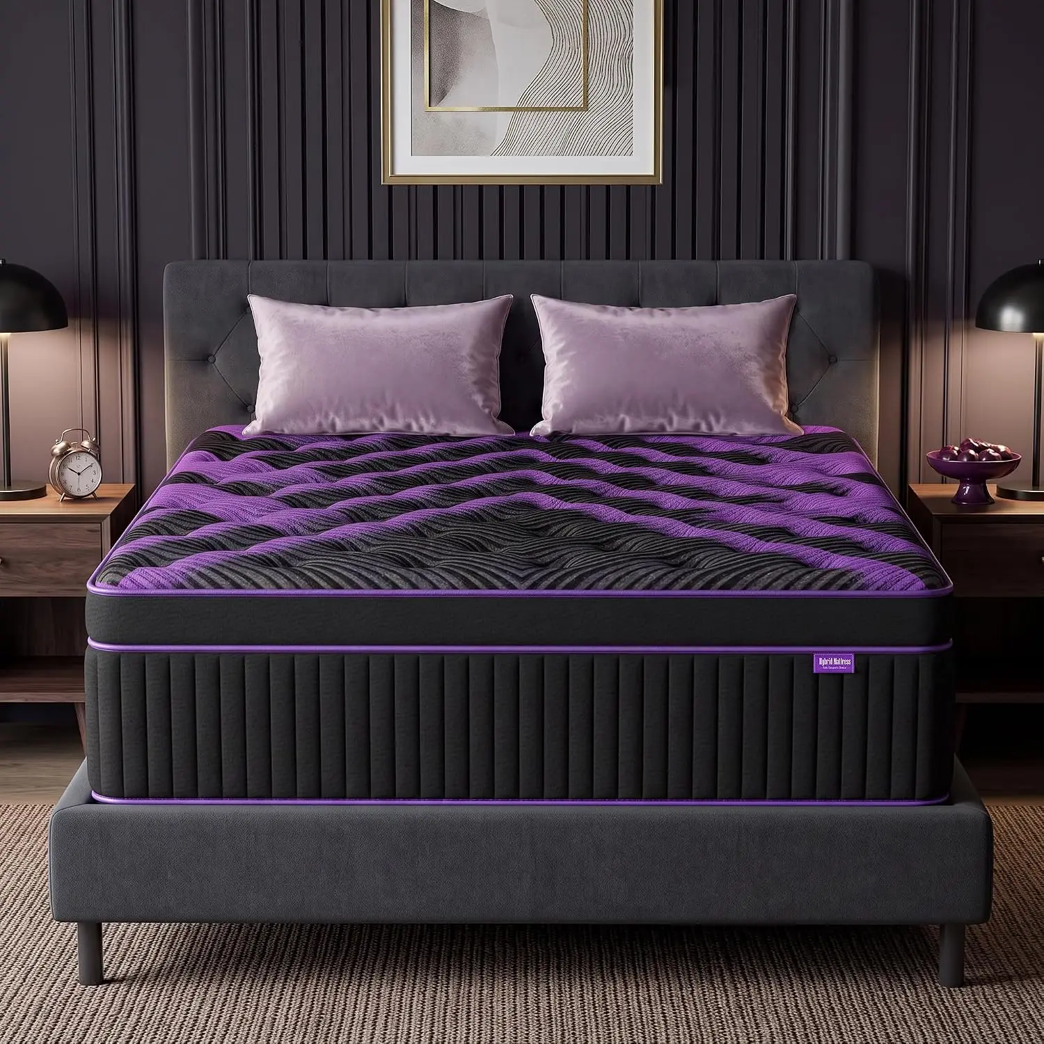 14 Inch Queen Full King Mattress Medium Firm Hybrid Mattress Undisturbed Sleep Breathable Hybrid Comfort with Gel Memory Foam Motion Isolation Edge Support Mattress in a Box