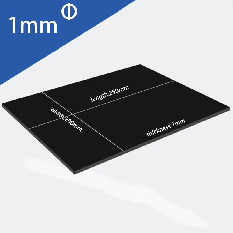 Thick 1-5mm ABS Plastic Sheet Styrene Plastic Flat Sheet Black Board Vacuum Forming DIY RC Body Parts For Industry Tools