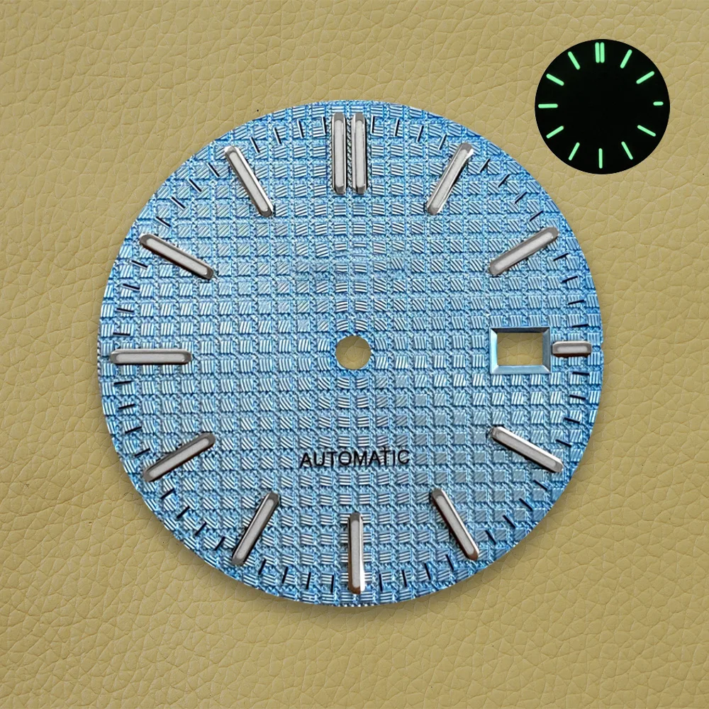 31.8mm High Quality S Logo Oak Dial Fit NH35/NH36/7S/4R Japanese Movement Green Luminous Watch Modification Repair Accessories