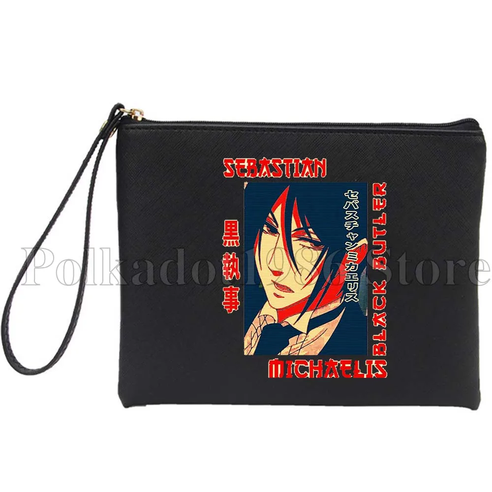 

Аниме Себастьян Михаэлис Черный дворецкий, косметичка из искусственной кожи, кошелек для макияжа, водостойкий органайзер для туалетных принадлежностей, сумка для хранения