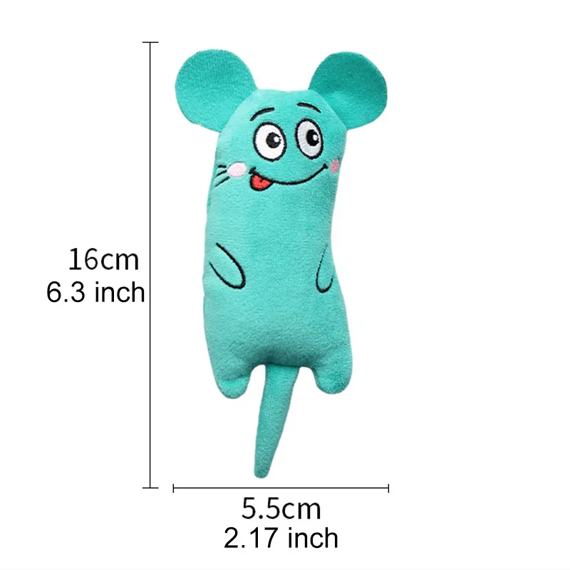 Catnip Mouse Toys Funny Interactive Plush Cat Toy for Cute Cats Teeth Grinding Catnip Toys for Kitten Chew Toys Pets Accessories