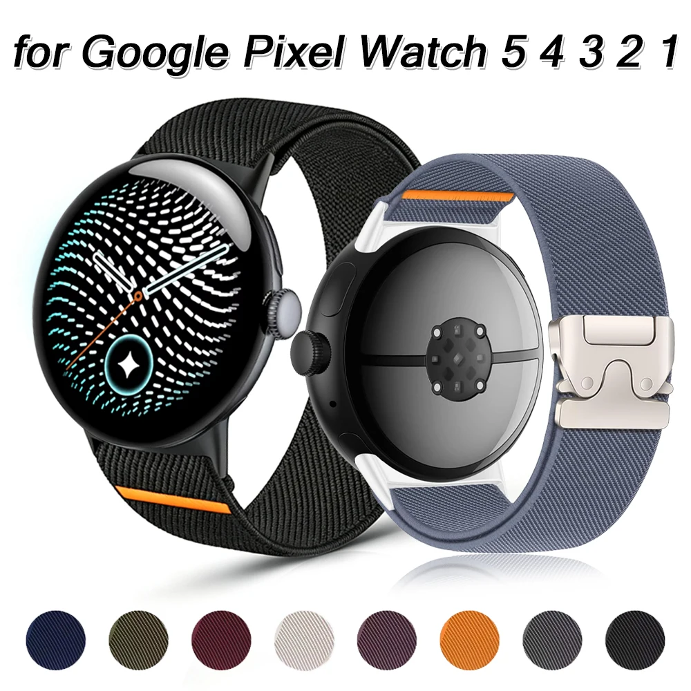 Band For Google Pixel Watch 5 4 3 2 41mm 45mm Smartwatch Wristband Sport Parachute Nylon Bracelet Correa Pixel Watch 5 Straps