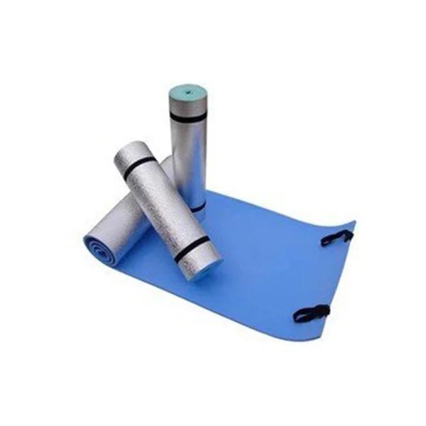 

180*60Cm Waterproof Camping Yoga Mat Blue Silver Aluminized Foil Lightweight Portable For Hiking Picnic Festival Exercise