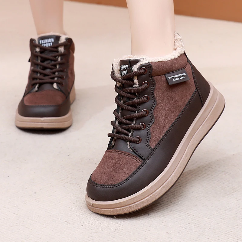 2025 شتاء جديد المرأة أحذية قطنية دافئة مريحة عادية متعددة الاستخدامات المضادة للانزلاق دائم شحن مجاني أحذية قطنية نسائية #5
