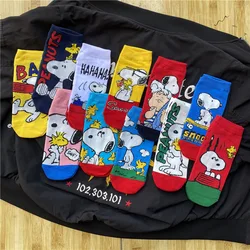 Kawaii Peanuts Snoopy Cotton Socks calzini corti calzini sportivi morbido traspirante assorbimento del sudore Versatile coppia ragazze giocattoli regalo