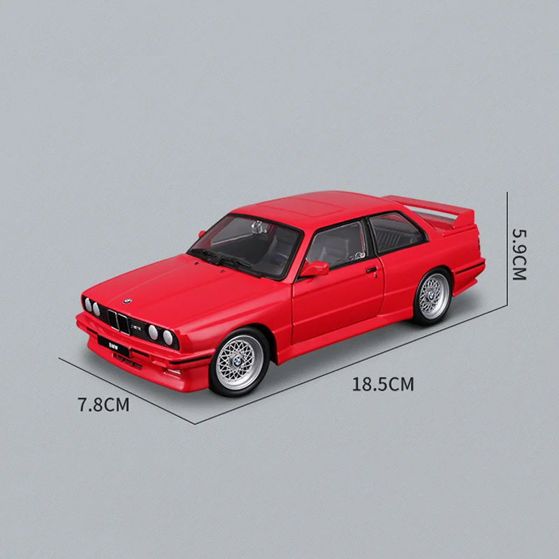 In Stock Bburago 1:24 Bmw 1988 M3(E30) Alloy Miniature Diecast Model Bmw Retro Car Alloy Luxury Vehicle Toys Kids Christmas Gift