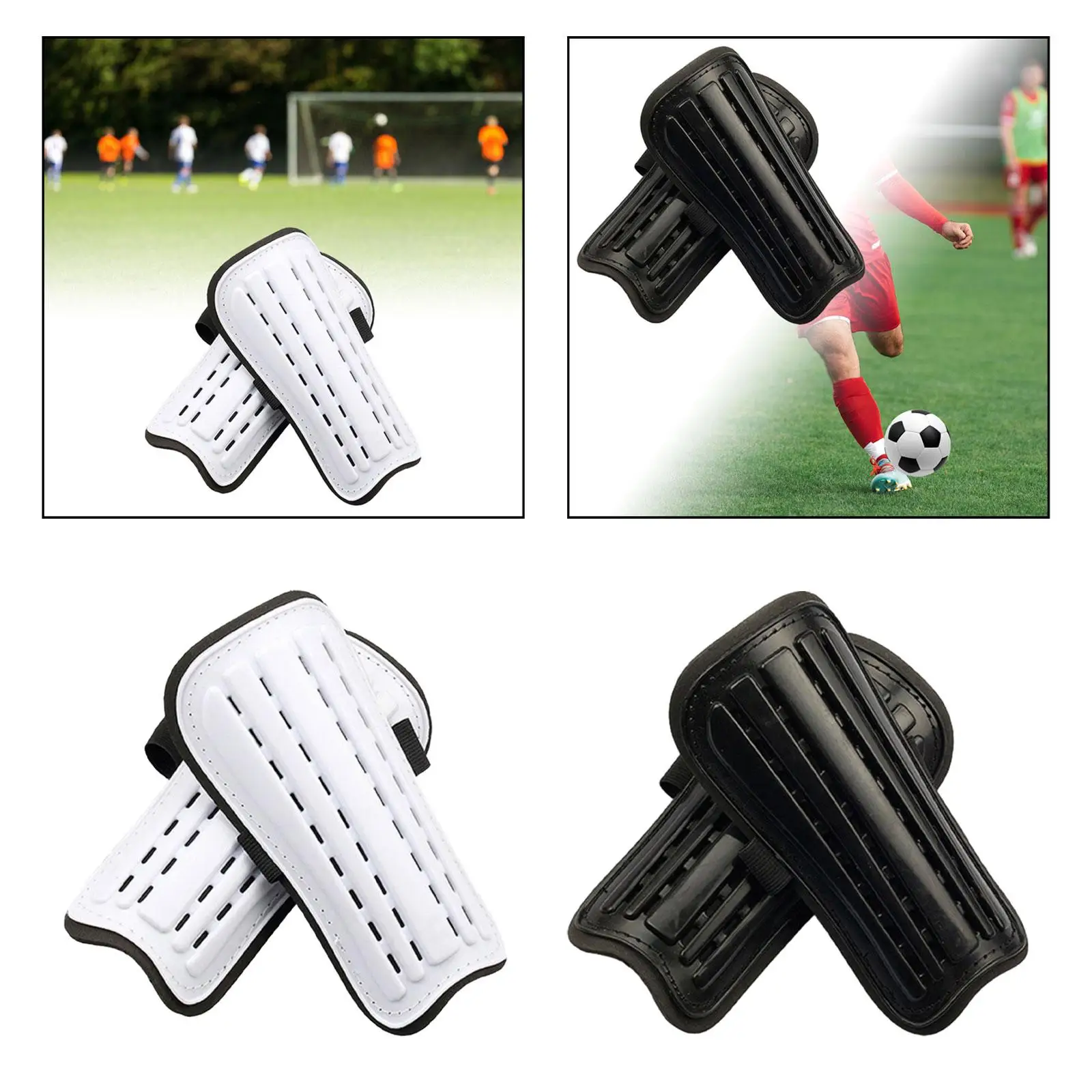 واقيات ساق كرة القدم الفاخرة للبالغين - خفيفة الوزن وحماية الساق