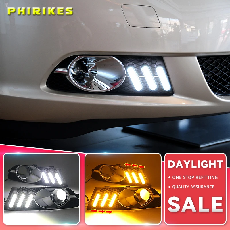 2PCS  For Buick Excelle GT 2010-2013 Auto LED Daytime Light Running Light DRL Front Fog Lamp Day Light