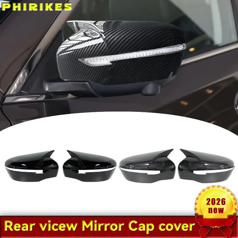 2PCS For Nissan Qashqai X-Trail Murano Rogue Pathfinder 2015-2019 Car Rearview Side Mirror Cover Wing Door Housing Shell Cap