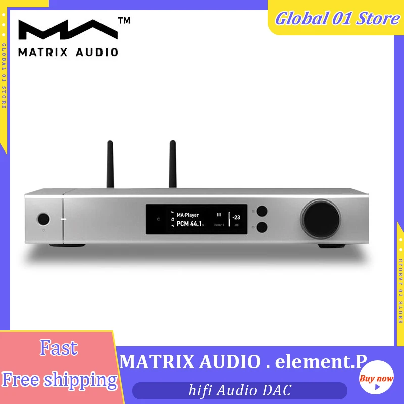 Matrix Element P Power Amplifier Music Server Preamplifier 9028Pro DAC MQA Player Combined ICEpower 250ASX2 AMP 768KHz XMOS