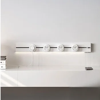 Stylish Modular 32A NFC Network Flexible Track Socket Easy Installation Power Outlet System for Modern Homes Plug with Socket