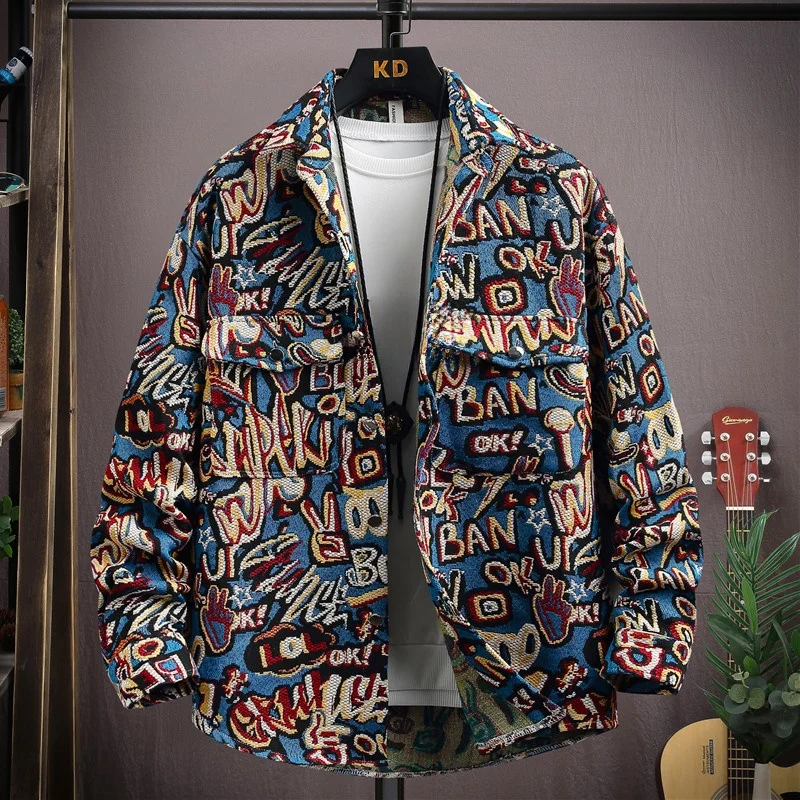 

Spring Autumn Men's Slim Fit Casual Collar Jacket Trendy Youth Lightweight Fashion Urban Style Polyester Long Sleeve Coat