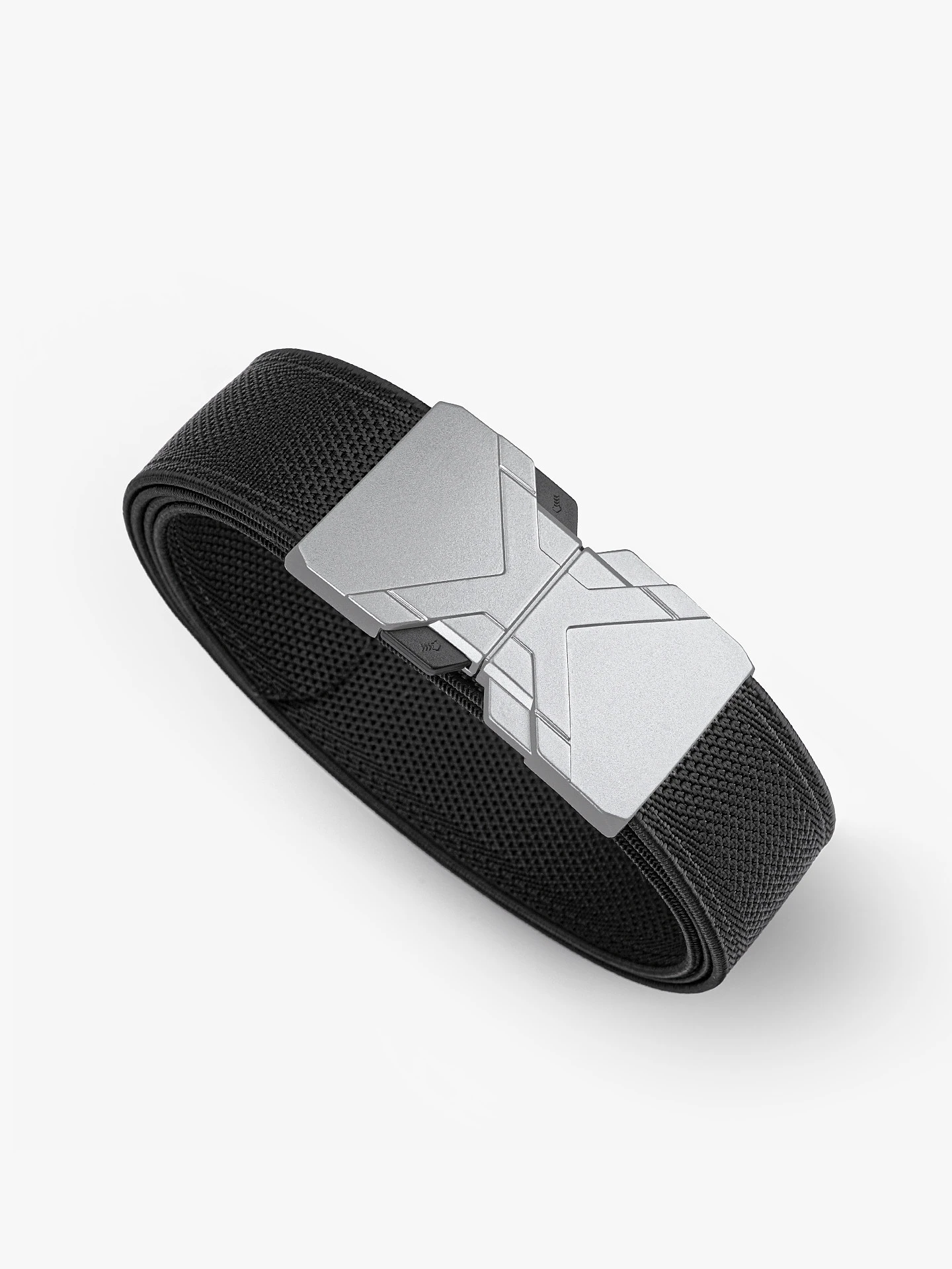 silver-narrow-straight-through-quick-release-buckle-alloy-elastic-tactical-waist-belt-adjustable-shortened-casual-business-belt