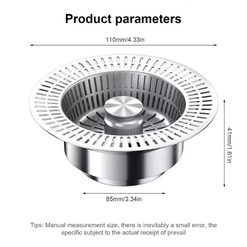 Drain Filter Sink Plug Push-type Bounce Cores Sink Drain Strainer Enduring Drop shipping