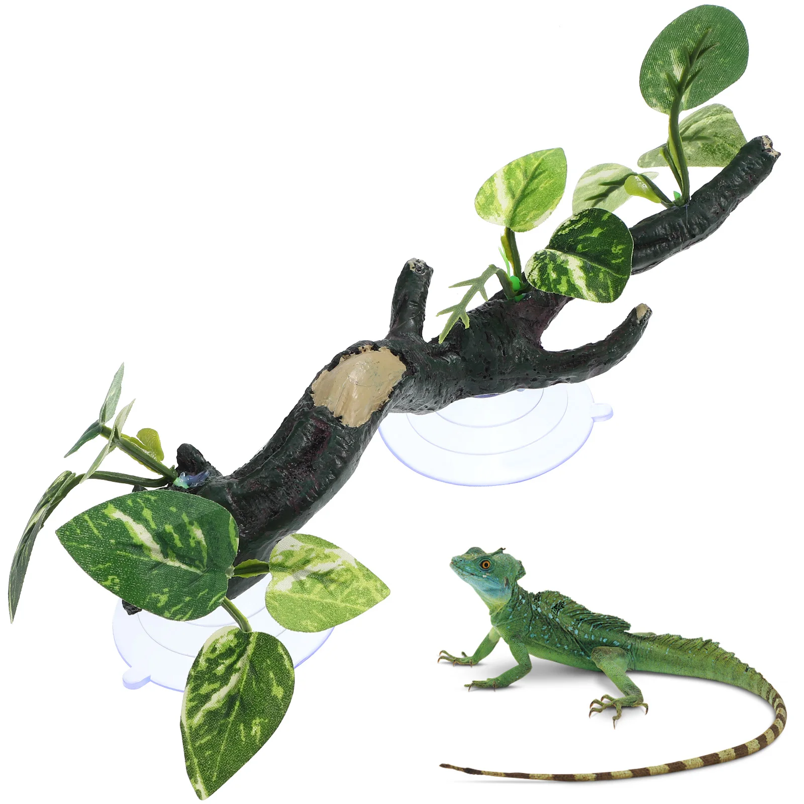 

Reptile Branches Artificial Plants Climbing Decor Resin Material Suitable Size Reptile Tank Accessories Realistic Plants Pet