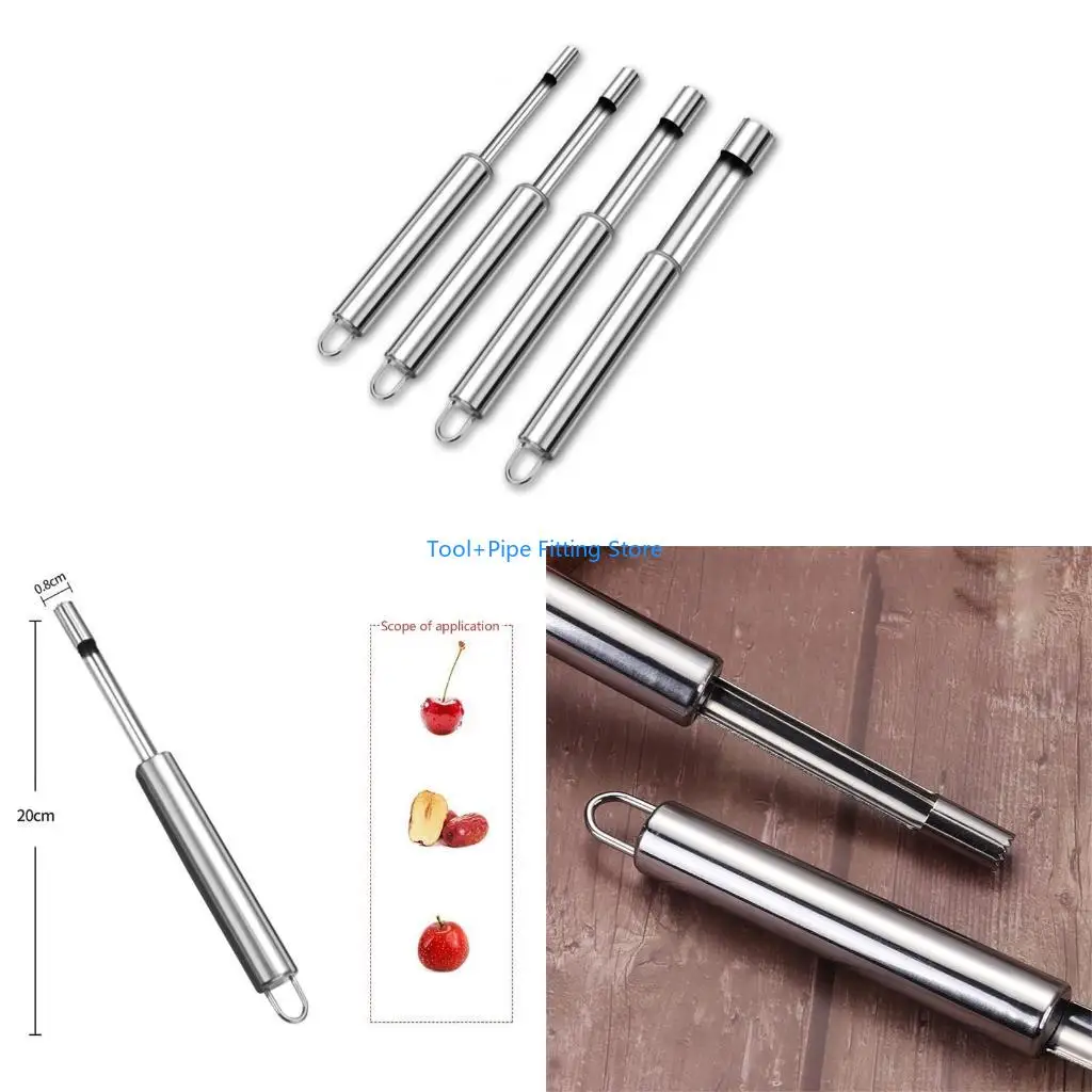 F92B 4x Stainless Steel Fruit Remover Pear Cutter with for Sharp Serrated B