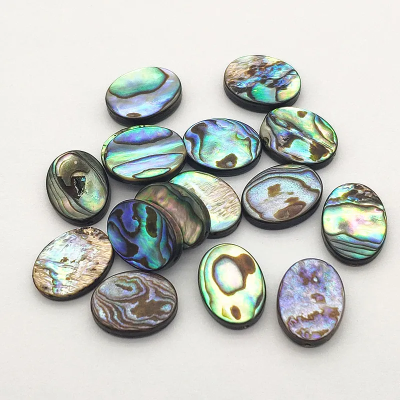 New Arrival! 8/12/13mm Real Natural Abalone Shell Oval Shape Beads For Handmade Earrings DIY Parts,Jewelry Findings&Components